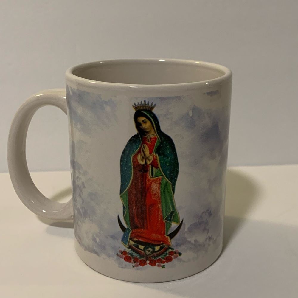 Virgen de Guadalupe Ceramic Mug With Prayer. Spanish And English. New